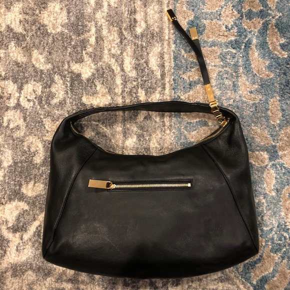 Michael Kors Black Leather Shoulder Bag - MK Purse - Picture 2 of 8